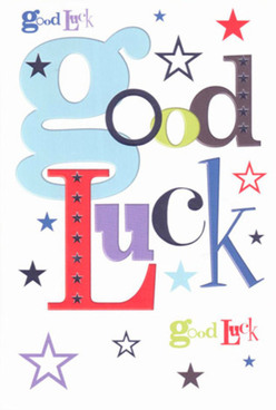 Reflecting the welcoming creativity of Forest Hill, this good luck card is a visual expression of confidence, support, and optimism-just like the bespoke arrangements found at Forest Hill Flowers. The large, pastel blue 'g' introduces the greeting with a friendly wink, while confident reds and royal purples give the message resonance and joy. A galaxy of stars in dusk blue, lavender, and leafy green are scattered across the immaculate white background, reminiscent of childhood wishes made under the branches of Horniman Gardens. The interplay of bold and whimsical fonts creates an easy rhythm, much like the gentle hum of the South London community coming together to celebrate every fresh achievement. The card's smooth, high-quality texture entices the fingers, echoing the pleasure of handling a perfectly wrapped bouquet. It's as if each star on the card is a unique Forest Hill wish, lighting the way for someone tackling a milestone-an exam, promotion, or first step. This card brings more than encouragement; it carries the feeling of being rooted in a neighbourhood where every small victory is cherished.