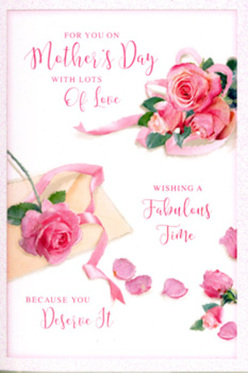 In this Mother's Day card artwork, the scene unfolds like a floral still life that might have been inspired by roses growing in a Forest Hill back garden. Against a clean, light background, pink roses are arranged in loose, romantic clusters, their petals unfolding in soft spirals from the centre outwards. The tones range from delicate blush to deeper, almost raspberry pink, each bloom rendered with enough detail to suggest their velvety feel, as if you could brush your fingertips across them and sense the coolness of fresh petals. Here and there, individual petals are scattered across the surface, creating a sense of gentle motion, as though they have just drifted away from a bouquet placed on a nearby table. Flowing calligraphic script is layered gracefully over and beside the flowers, carrying a warm Mother's Day greeting that follows the natural curves of the roses, creating a visual rhythm that is both calm and engaging. The ink colour harmonises softly with the pink of the petals, keeping the overall palette elegant and cohesive. Gentle, even lighting bathes the card, similar to the diffused daylight that fills homes along Dartmouth Road on a bright spring morning, so that shadows are soft and every bloom appears softly illuminated. The atmosphere is intimate and affectionate, hinting at breakfast in bed, thoughtful gifts, and a quiet vase of fresh roses arranged with care in a Forest Hill living room. This card design feels like a visual hug-a gentle, fragrant tribute to the mothers and mother figures who anchor family life with kindness and unwavering support.