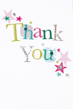 Brought to life with jubilant colour and hand-touched design, this thank you card-often seen accompanying vibrant Forest Hill bouquets-presents gratitude as an artful celebration. The phrase 'Thank You' stretches across a pristine white canvas, with each distinct letter displaying a patchwork of lively hues: soft lime, deep teal, radiant magenta, and elegant silver tones, reminiscent of the vivid plantings along Sydenham Woods. Glittering highlights on certain letters catch the light, while subtle stitching and polka dot motifs lend a tactile, almost handcrafted quality reminiscent of bespoke gifts found at Forest Hill's Christmas markets. Across the edges, stars in magenta, teal, and gold are scattered with the carefree abandon of confetti after a community fete in Horniman Triangle Park. The card feels festive and personal-a thoughtful detail with the same charm as a beautifully arranged bouquet delivered for same-day service across Forest Hill. Its design reflects the care and creativity local florists bring to every arrangement, and its warmth extends beyond the flowers themselves, making every thank you message resonate with genuine appreciation.